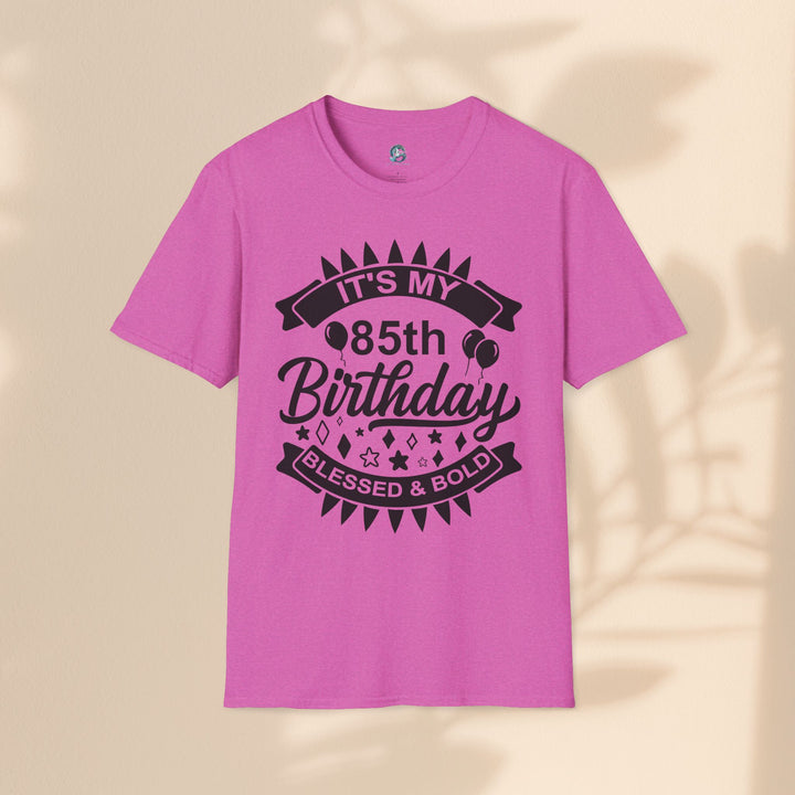 85th Birthday Celebration T-Shirt, Unisex Softstyle Tee for 85th Birthday, Milestone Birthday Gift, Birthday Party Outfit, Cute [...]