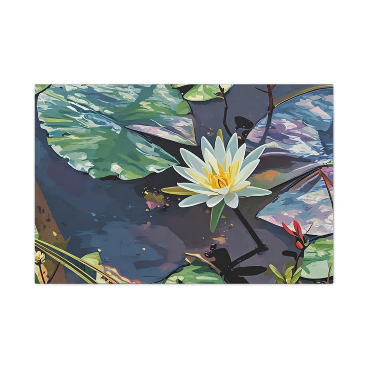 Water Lily Canvas Art Print – Nature Wall Décor