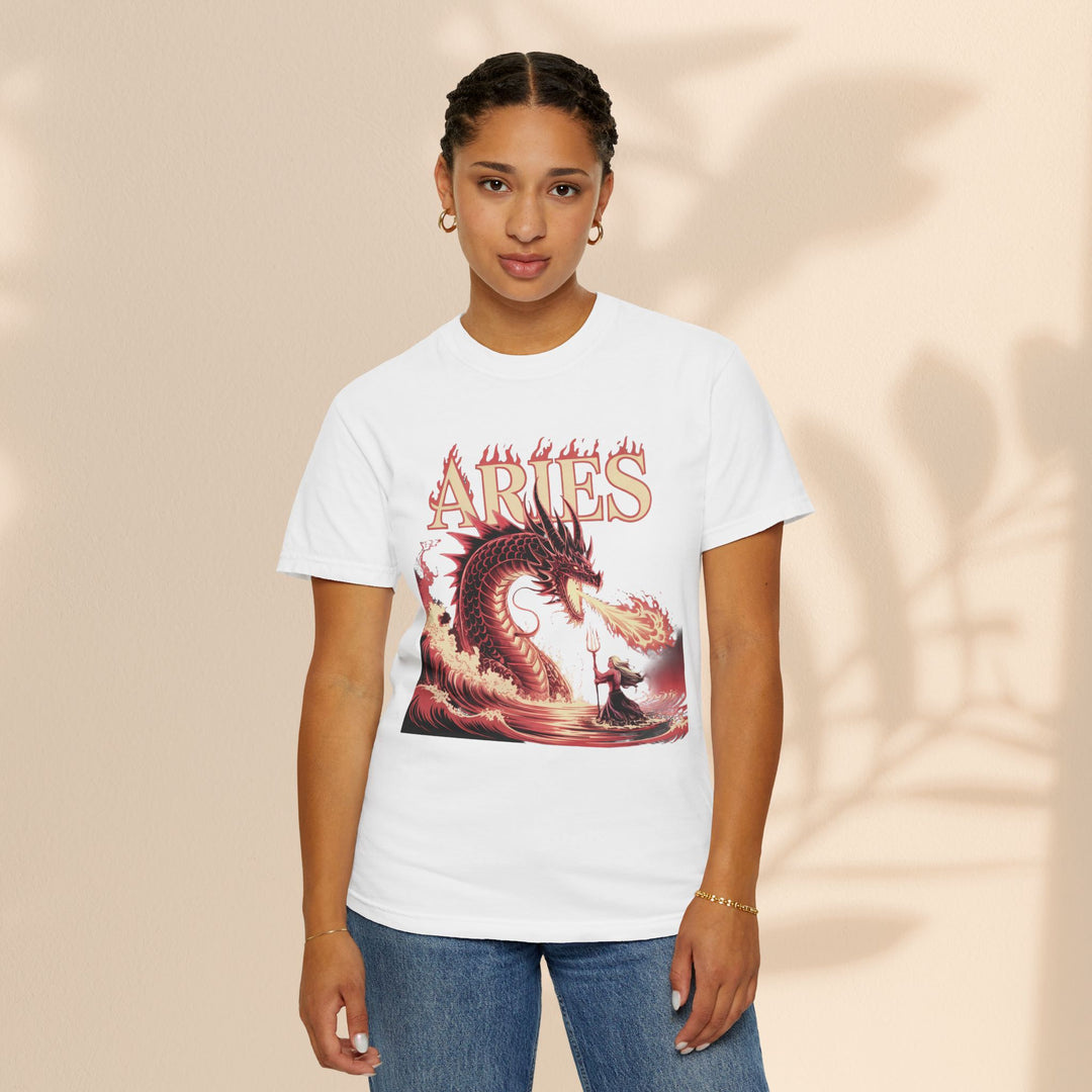 Aries Graphic T-Shirt: Unisex Astrology Tee, Zodiac Shirt for Birthdays & Everyday Wear, Perfect Gift for Aries Friends