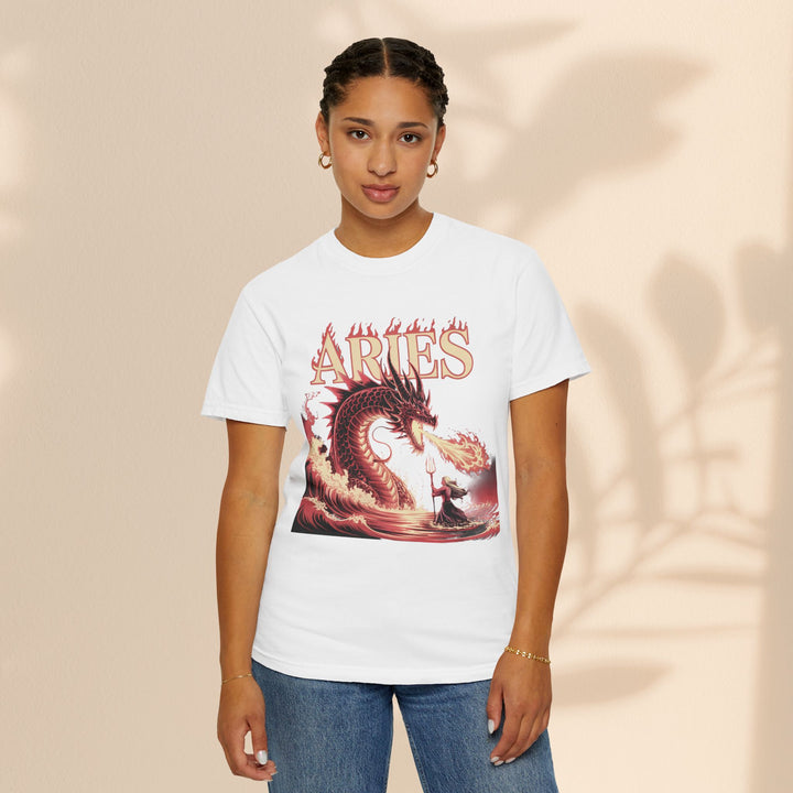 Aries Graphic T-Shirt: Unisex Astrology Tee, Zodiac Shirt for Birthdays & Everyday Wear, Perfect Gift for Aries Friends