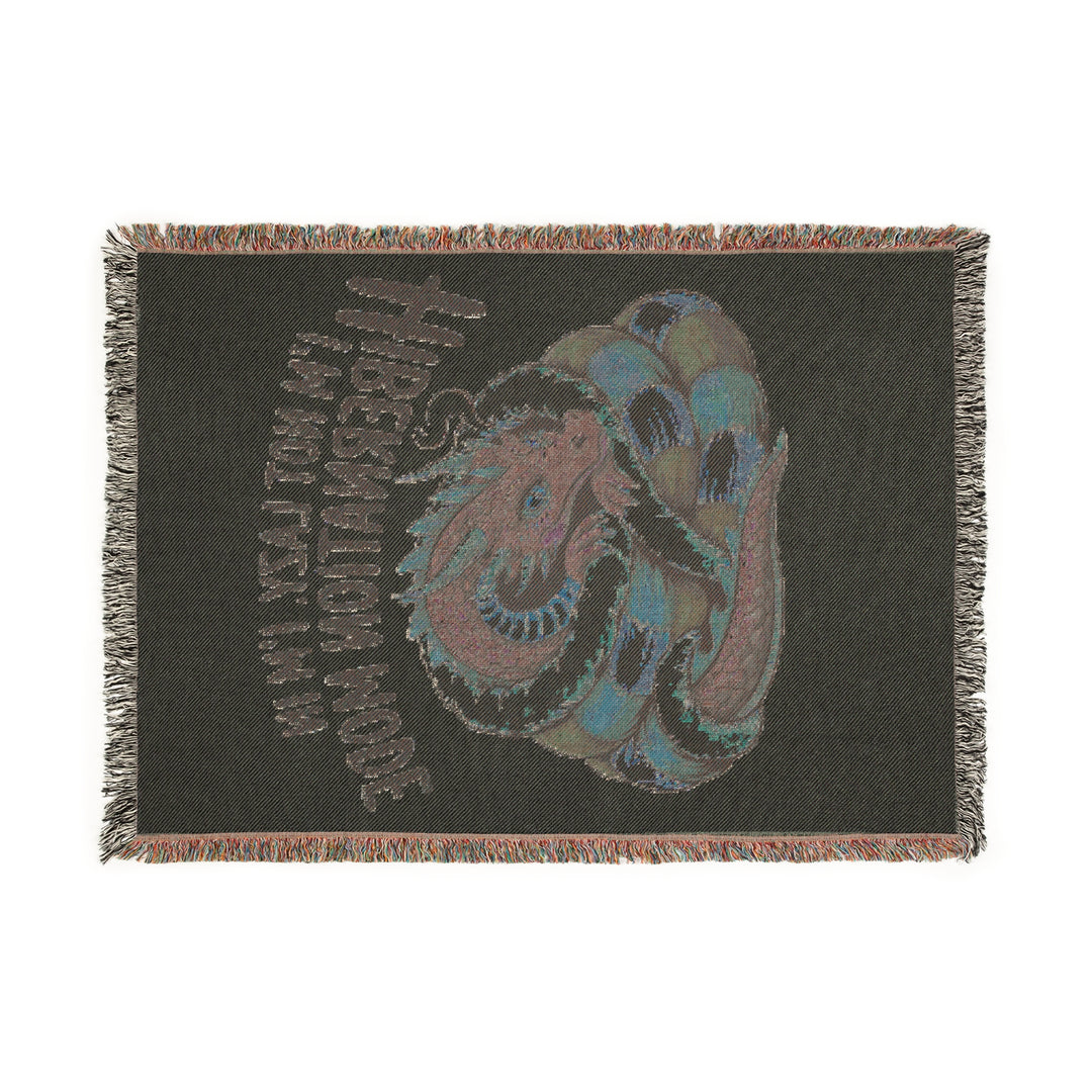 Dragon Woven Blanket – “I’m Not Lazy, I’m Hibernating” Cozy Throw, Fun Home Décor & Gift for Fantasy Lovers