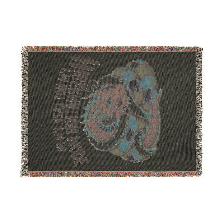 Dragon Woven Blanket – “I’m Not Lazy, I’m Hibernating” Cozy Throw, Fun Home Décor & Gift for Fantasy Lovers