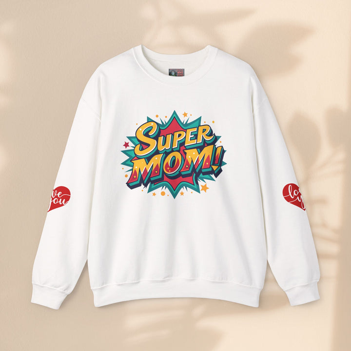 Super Mom Crewneck Sweatshirt - Perfect Gift for Mother's Day & Everyday Heroes