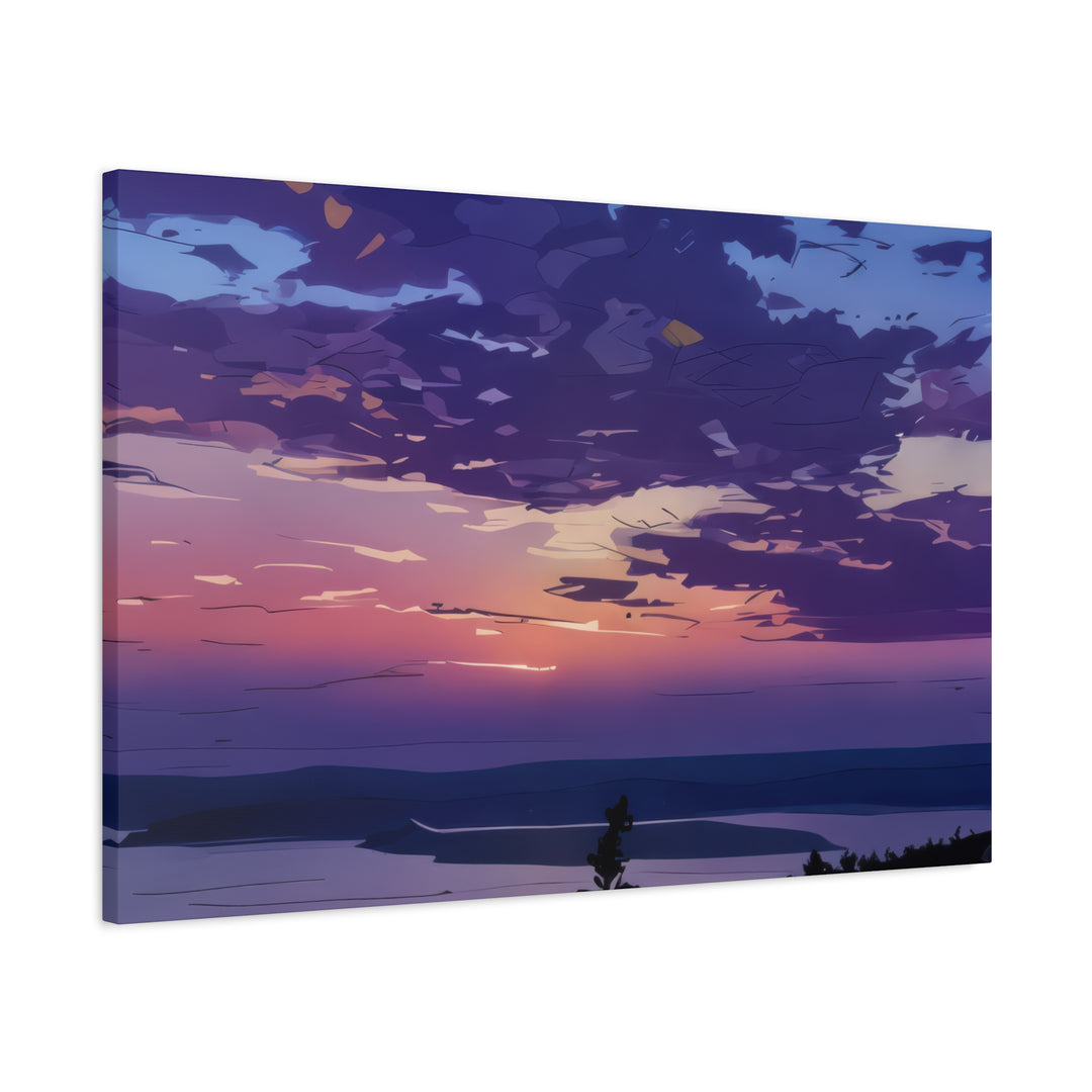 Elegant Sunset Canvas Print for Bedroom and Living Room