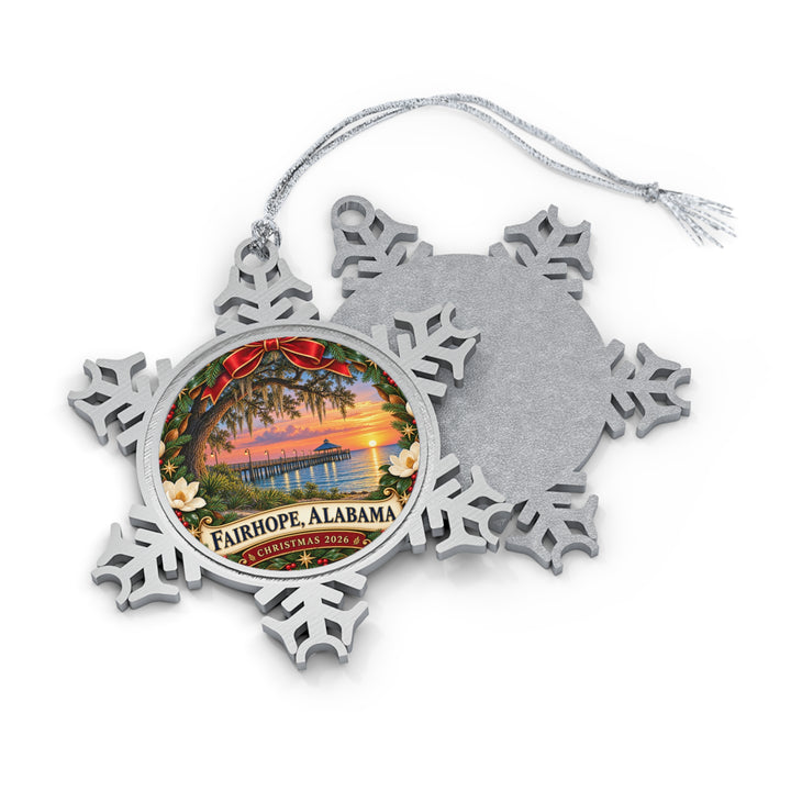 Fairhope Alabama Pewter Snowflake Ornament – Scenic Keepsake