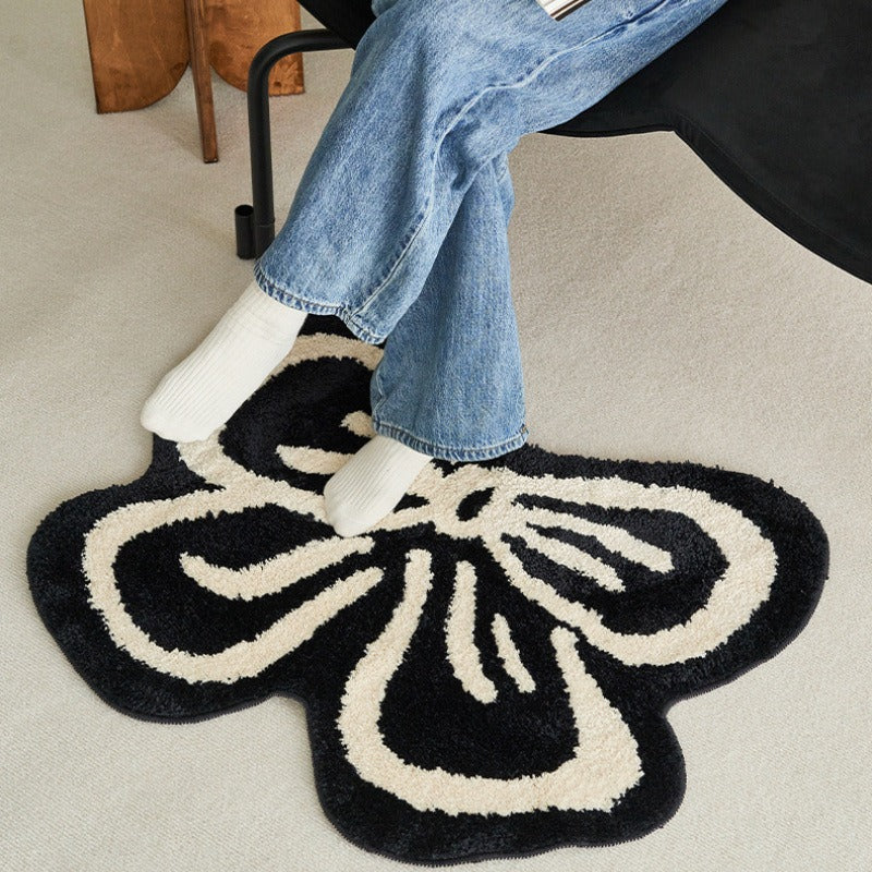 Thickened Faux-Cashmere Irregular-Shaped Accent Rug