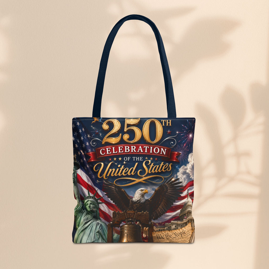 Patriotic American Flag & Eagle Tote Bag — 250th United States Celebration