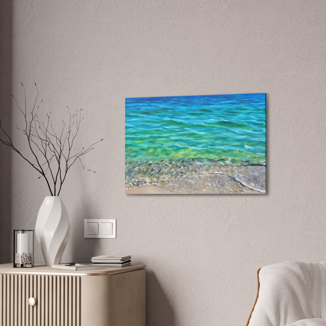 Coastal Serenity Seascape Canvas Art Print