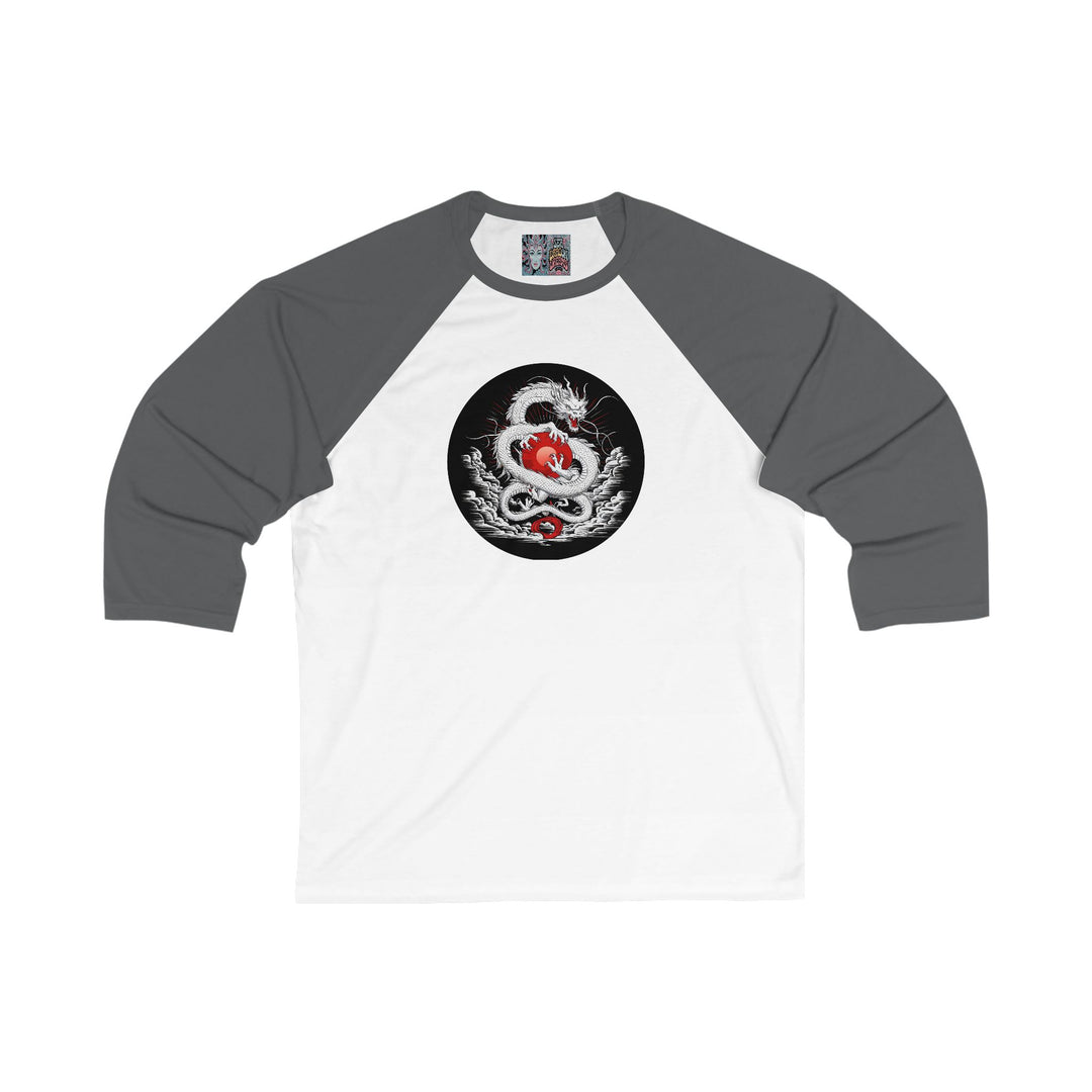 Unisex 3\4 Sleeve Baseball Tee - Emperor Dragon