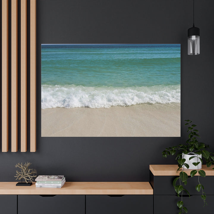 Beach Waves Matte Canvas Print – 1.25-Inch Stretched Seascape
