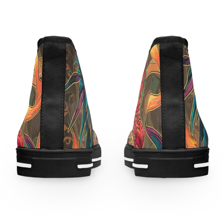 Women's High Top Sneakers - Fire Dragon