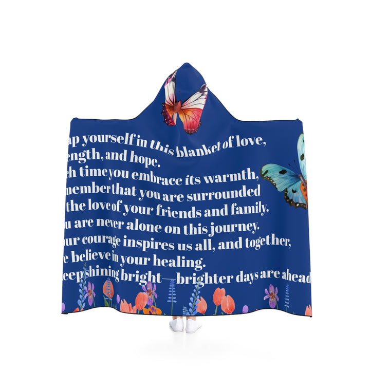 Cancer Support Hooded Blanket - Wrap Yourself in Love and Hope for Cancer Patients