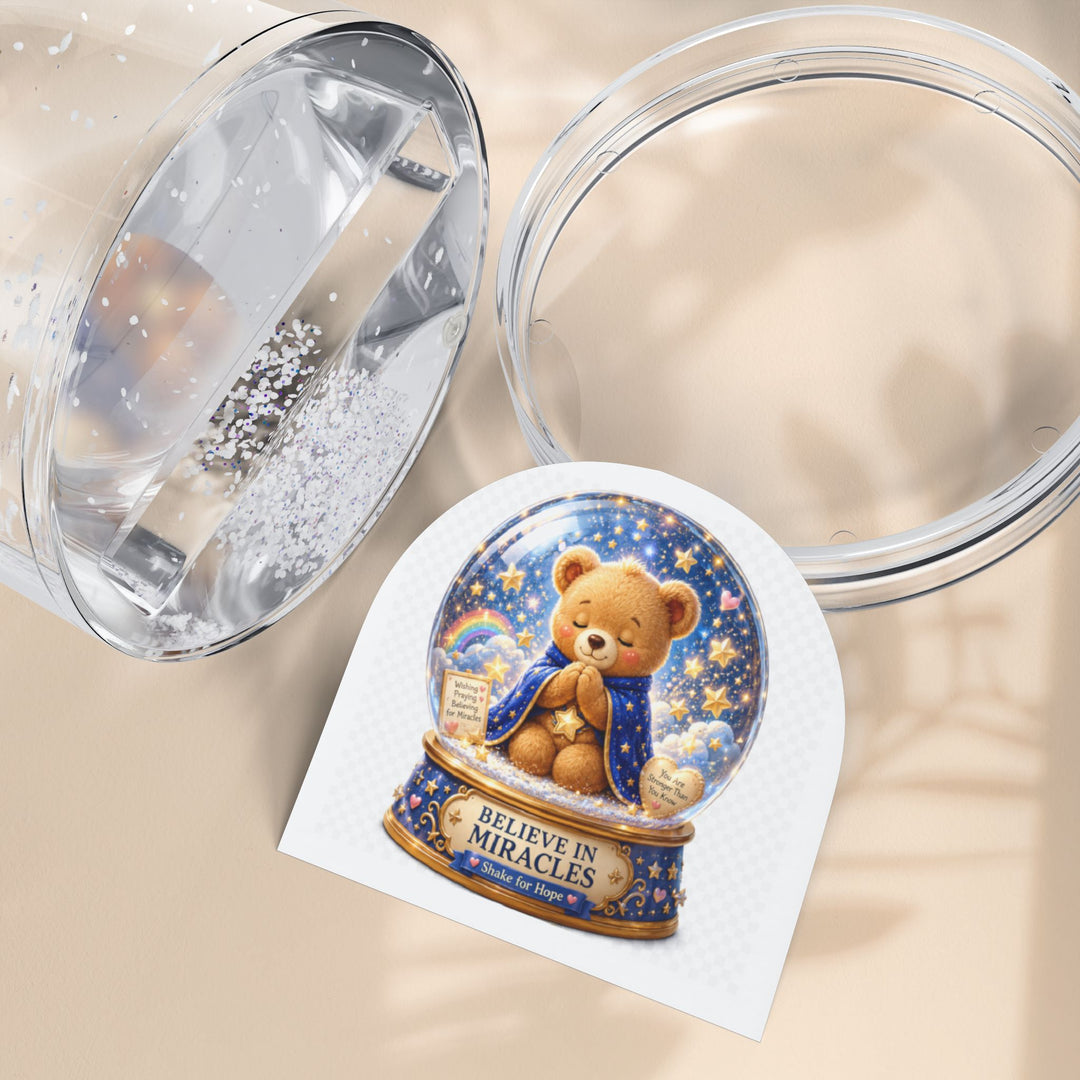 Benny Brave Bear Believe in Miracles Snow Globe
