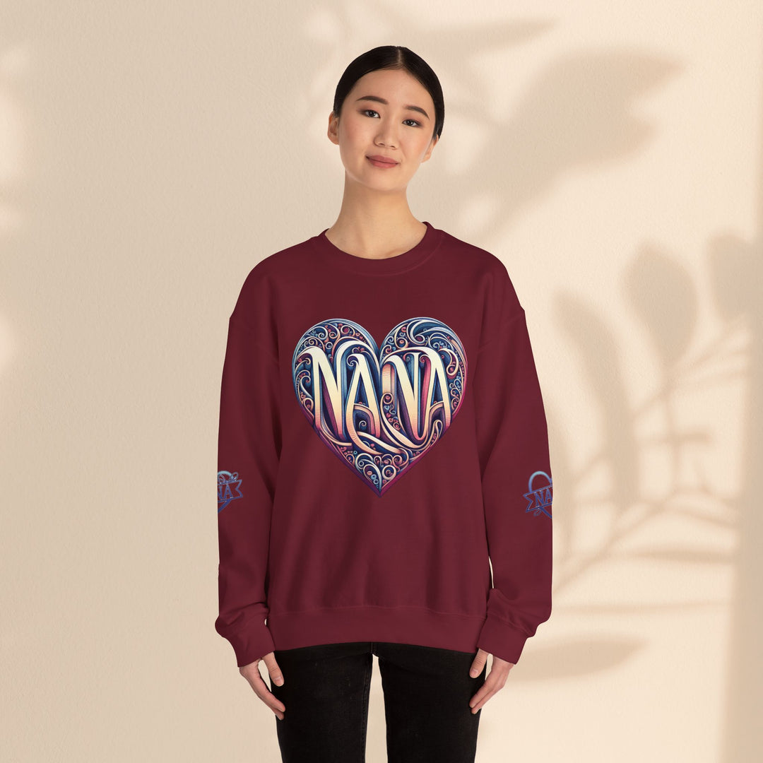 Nana Heart Design Unisex Crewneck Sweatshirt - Cozy Gift for Grandmothers
