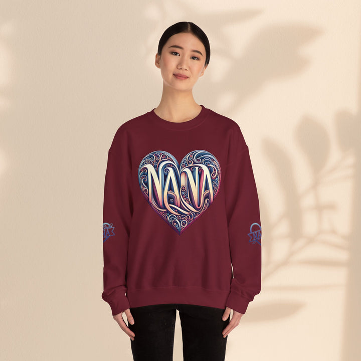 Nana Heart Design Unisex Crewneck Sweatshirt - Cozy Gift for Grandmothers