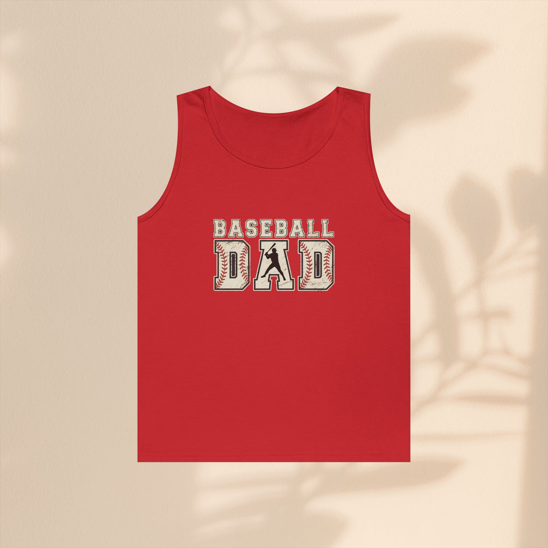 Baseball Dad Unisex Heavy Cotton Tank Top - Perfect for Summer BBQs and Game Days
