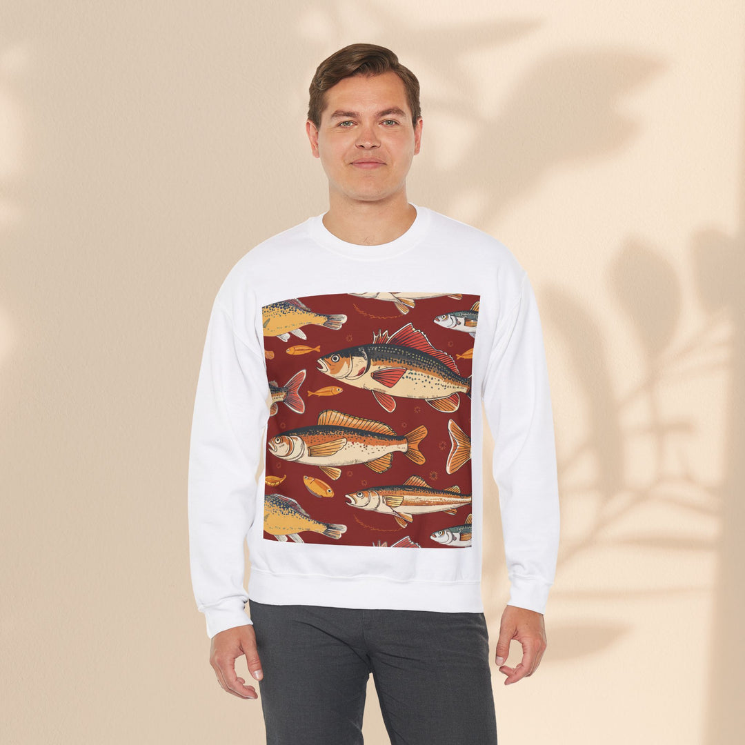 Unisex Heavy Blend™ Crewneck Sweatshirt - Red Fish