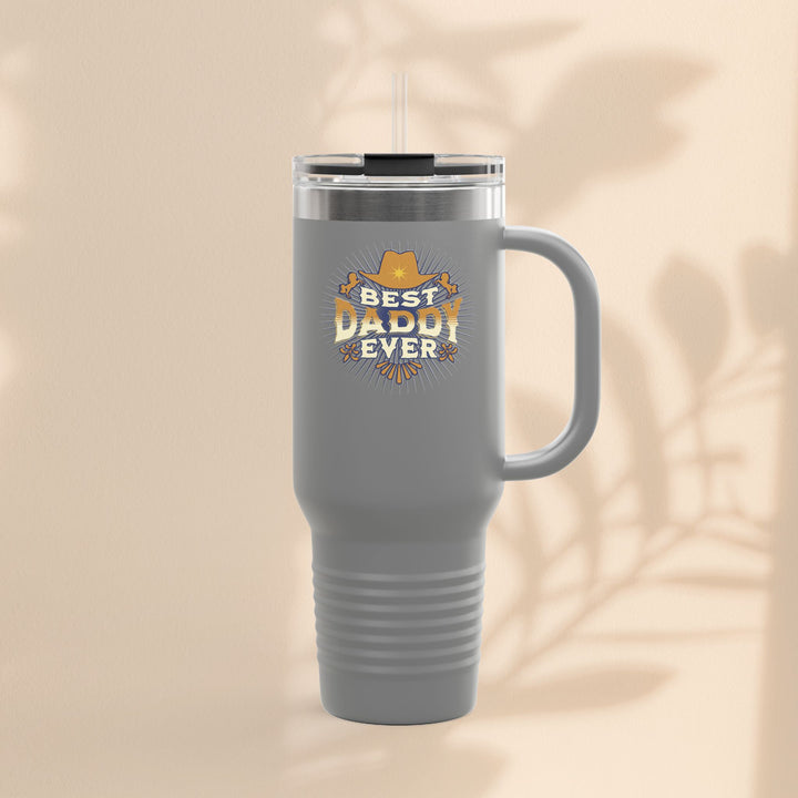 Best Dad Ever Insulated Travel Mug - 40oz Coffee Cup for Dad's Daily Adventures