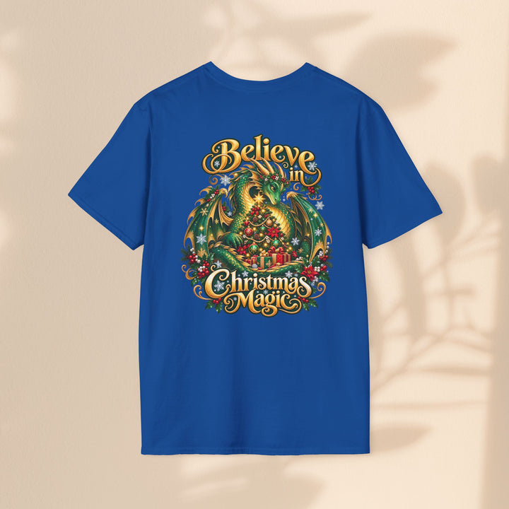 Believe in Christmas Magic T-Shirt – Festive Dragon Holiday Tee
