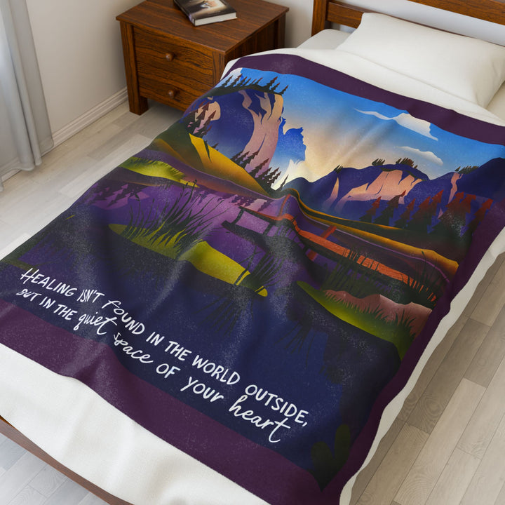 Healing From Within - Velveteen Plush Blanket