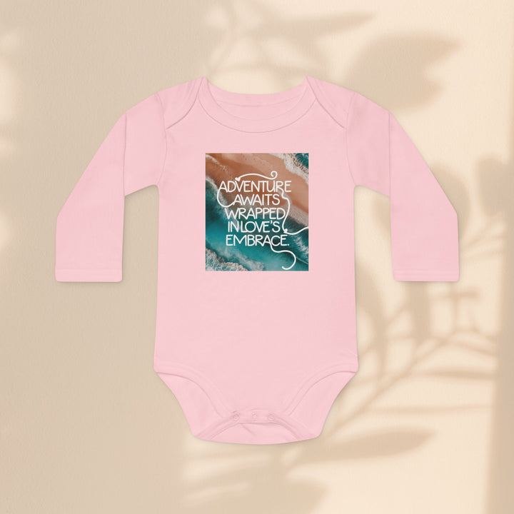 Baby Long-Sleeve Organic Bodysuit - Adventure Awaits