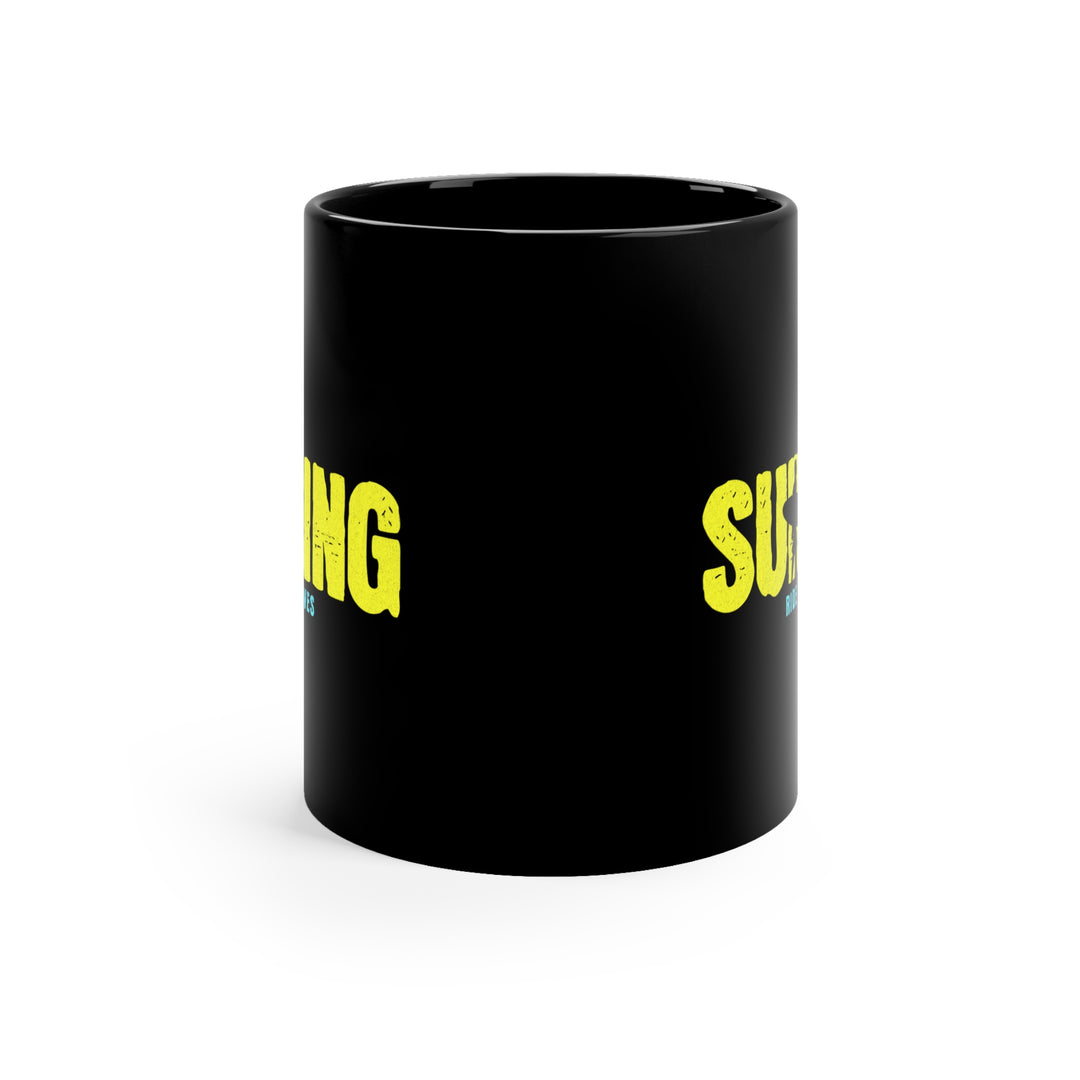 Black Coffee Mug, 11oz - Surfing