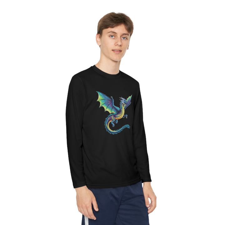 Youth Long Sleeve Competitor Tee - Electric Dragon