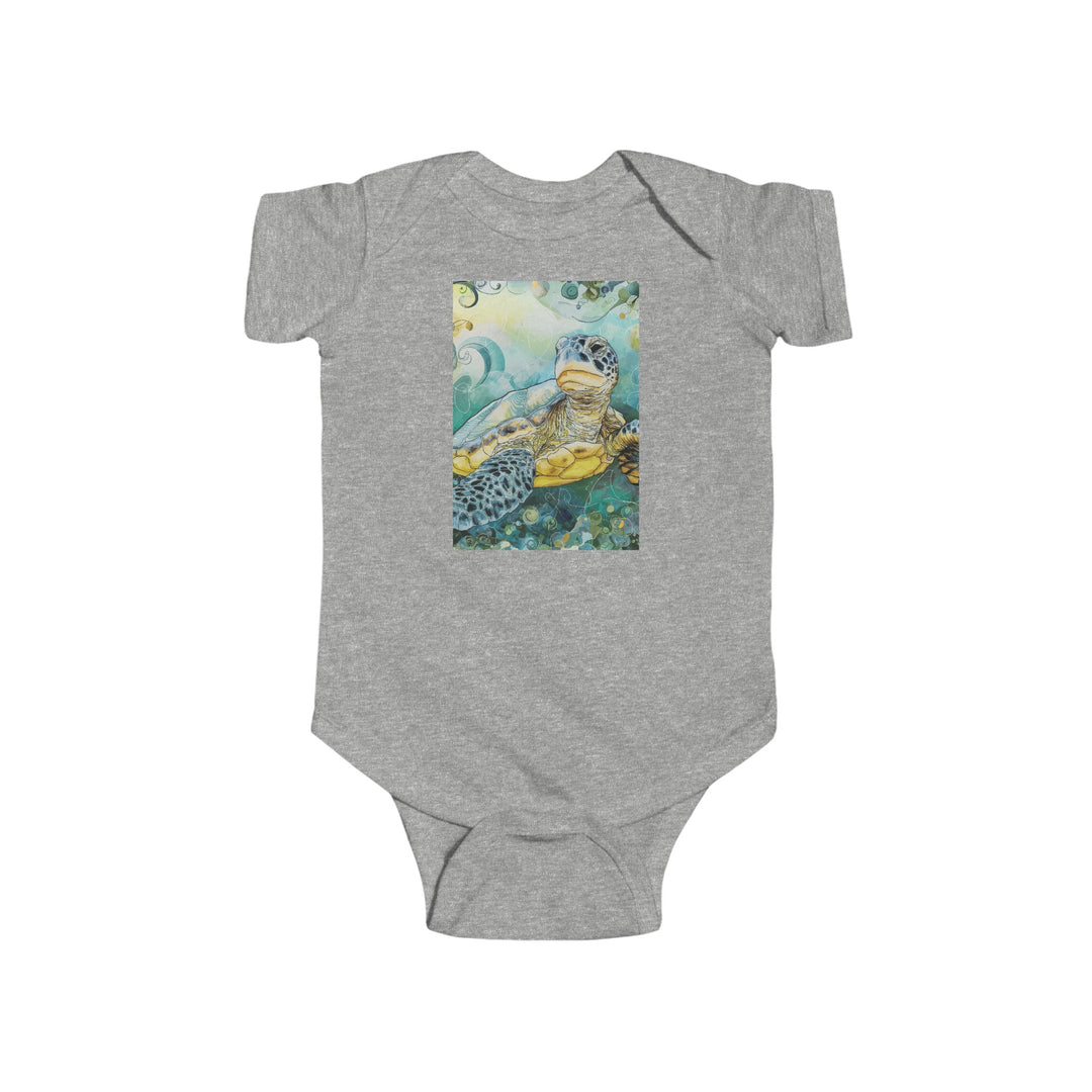 Infant Fine Jersey Bodysuit - Sea Turtle