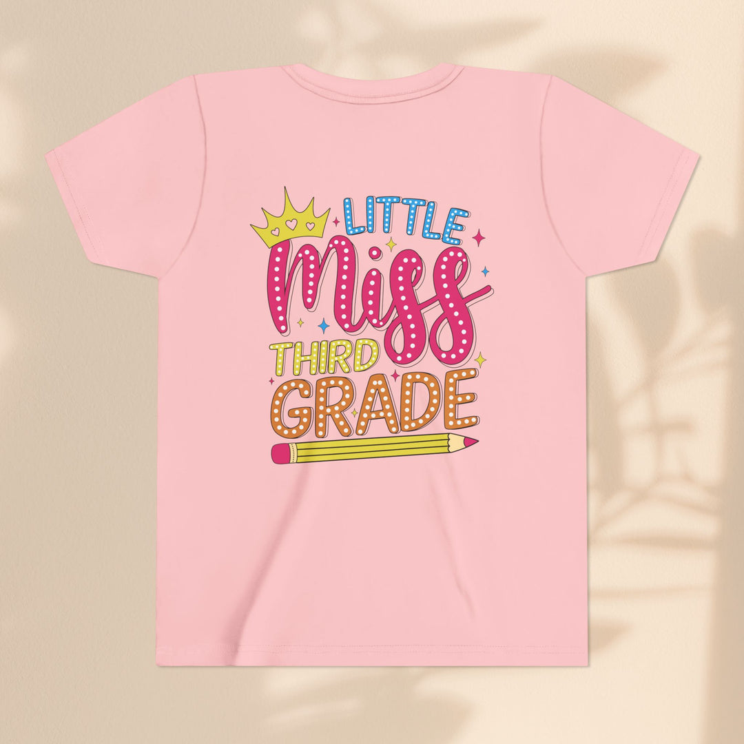 Cute Little Miss Third Grade Youth Tee, Kids Birthday Gift, School Spirit Shirt, Back to School Outfit, Fun Classroom Top