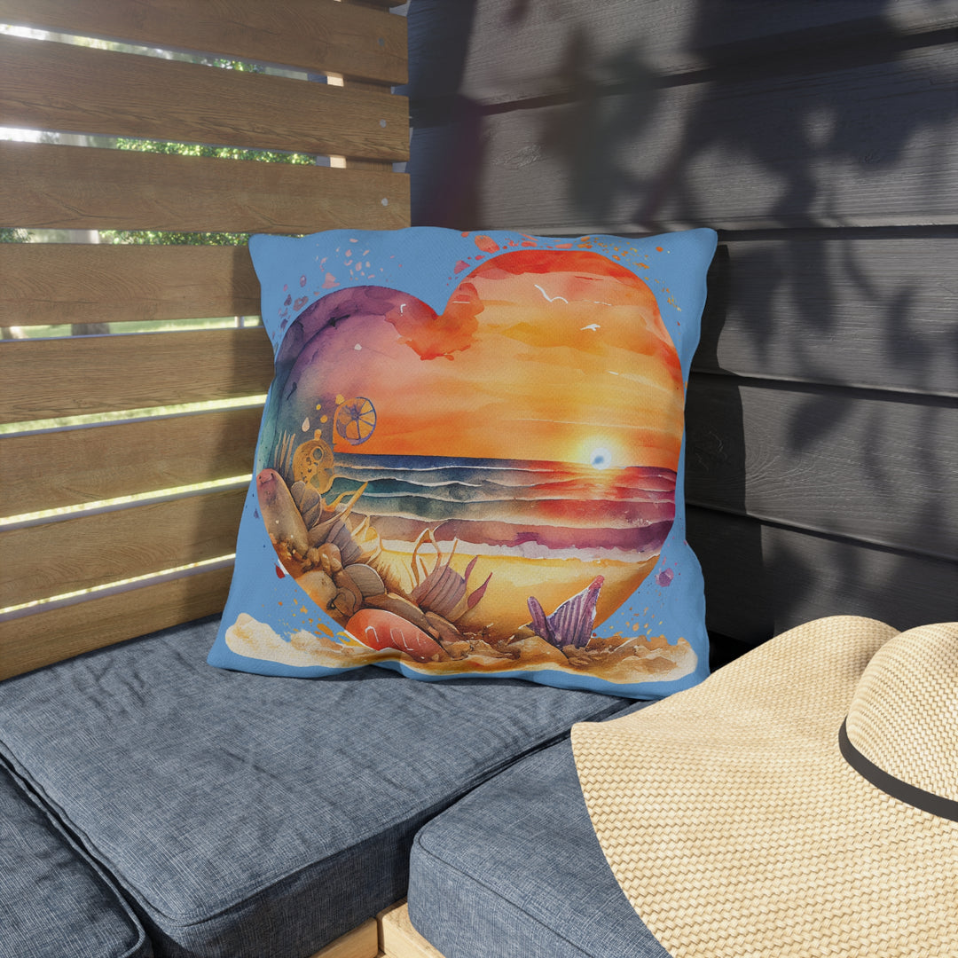 Outdoor Pillows - Beach Heart