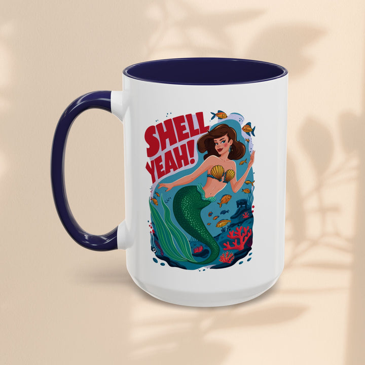 Accent Coffee Mug (11, 15oz) - Shell Yeah