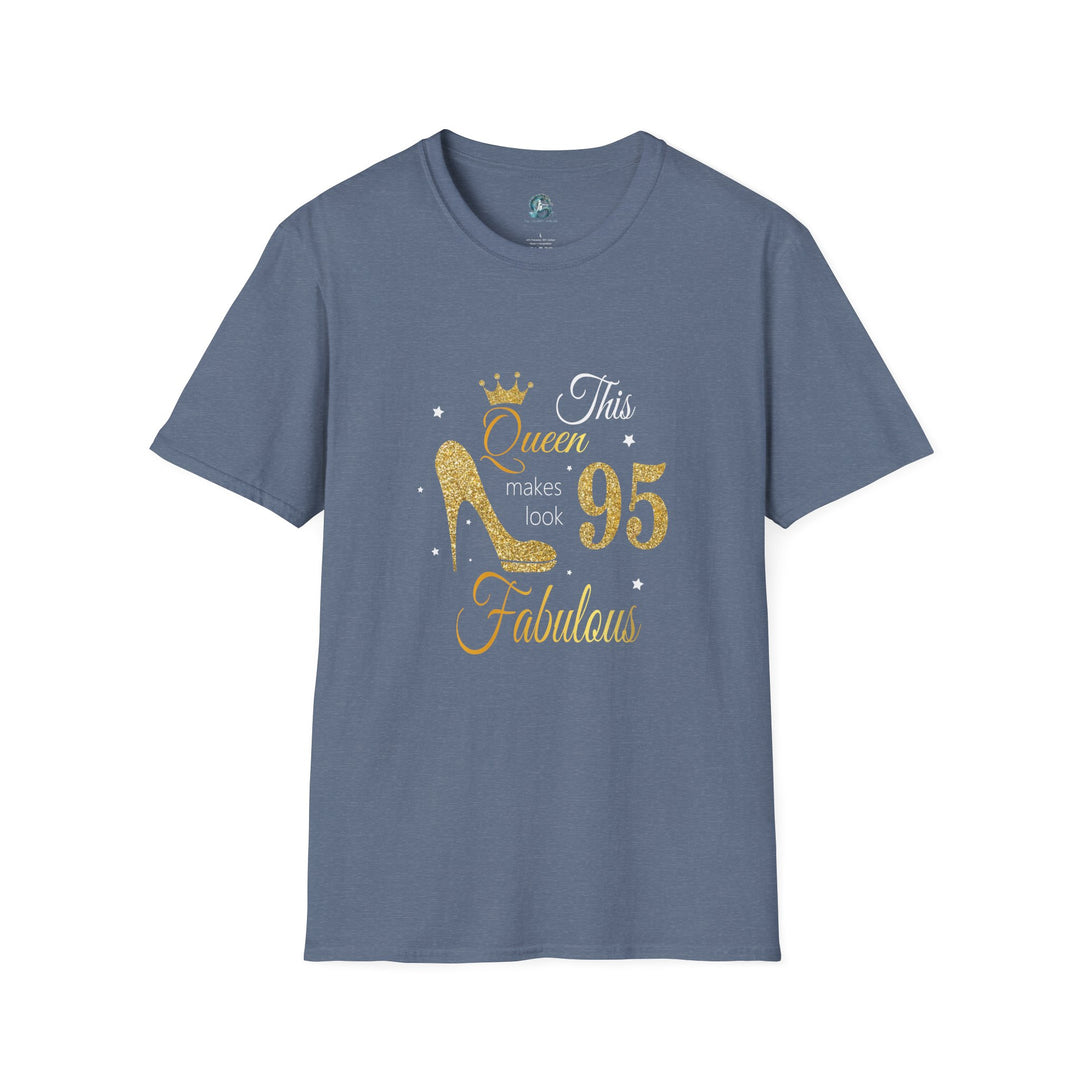 95 year old Fabulous Queen T-Shirt, Stylish Graphic Tee, Birthday Gift, Fashion Top, Statement Shirt