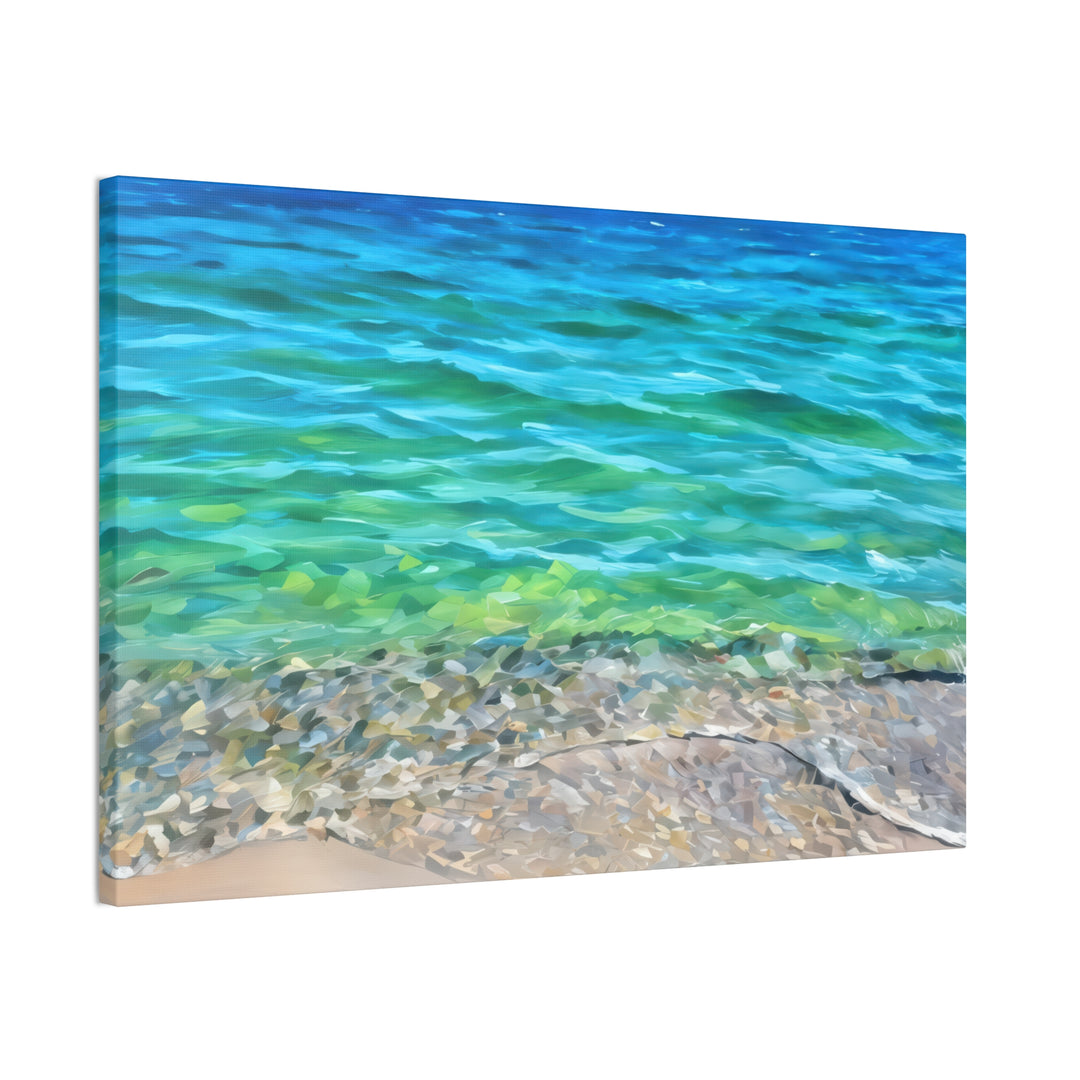Coastal Serenity Seascape Canvas Art Print