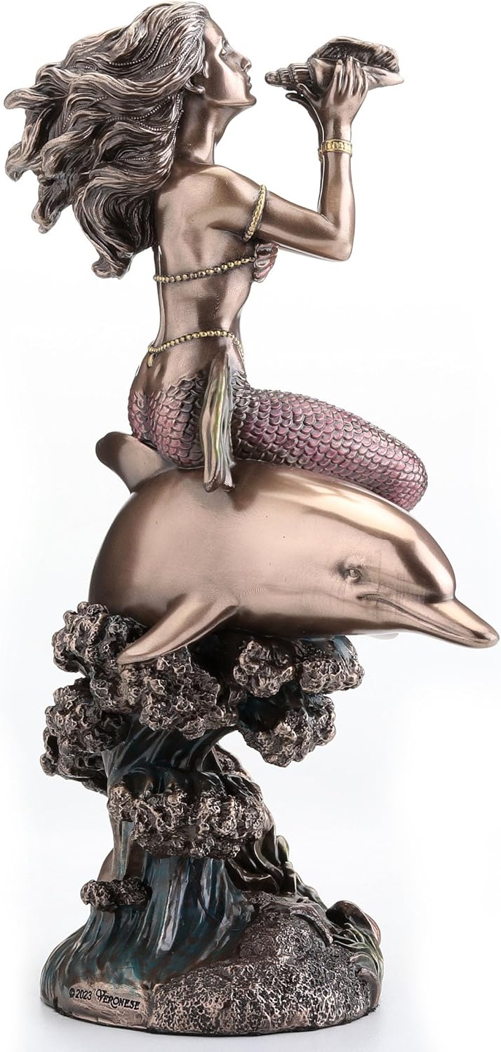 Mermaid’s Call Mermaid and Dolphin Figurine