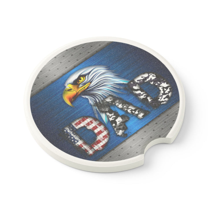 Soapstone Car Coaster - Patriotic American Dad