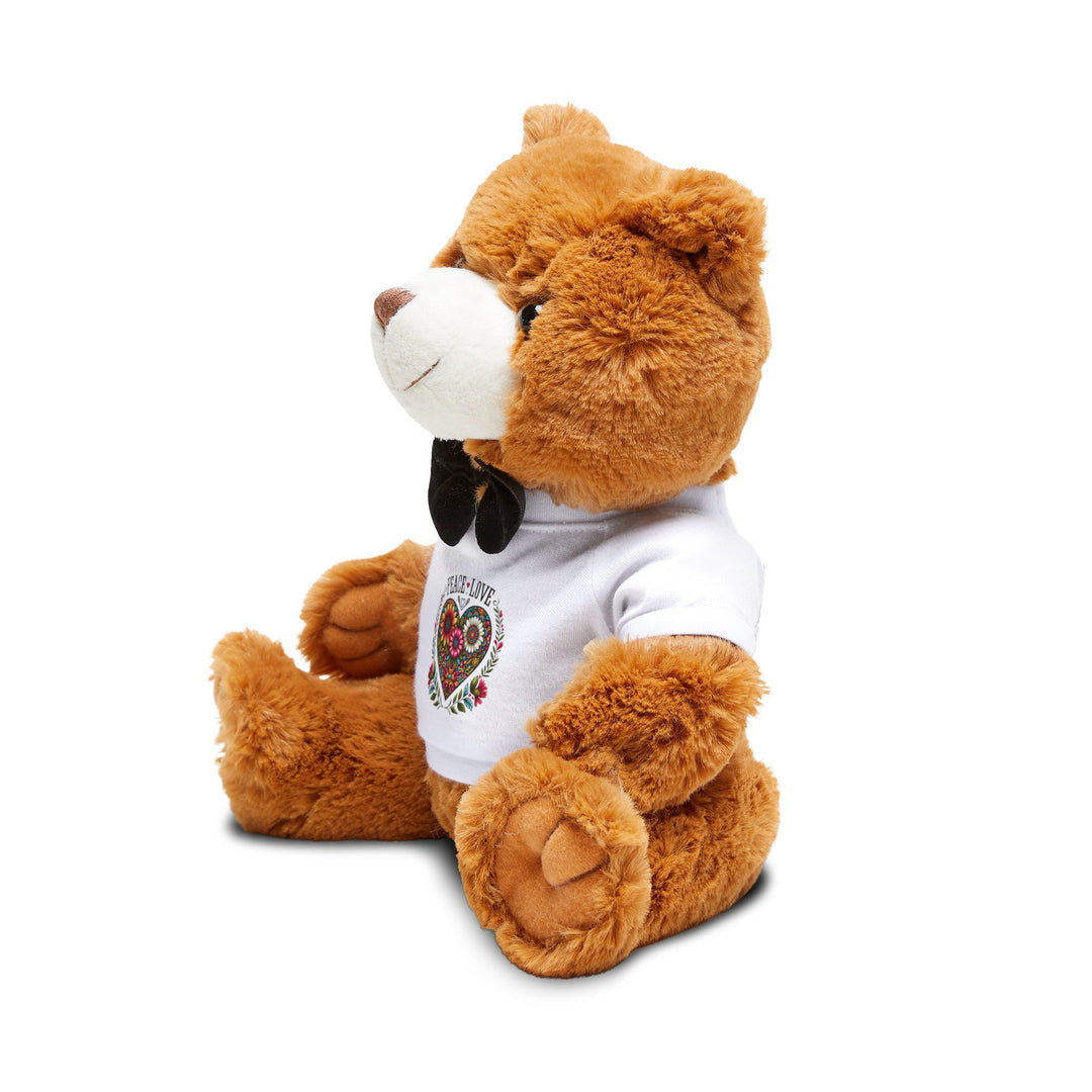 Teddy Bear with T-Shirt - Peace Love