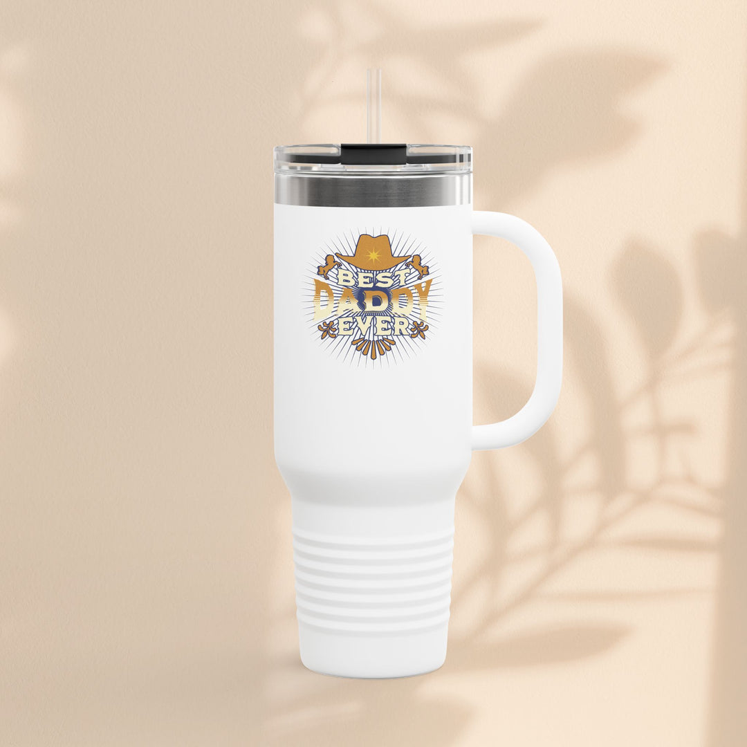 Best Dad Ever Insulated Travel Mug - 40oz Coffee Cup for Dad's Daily Adventures
