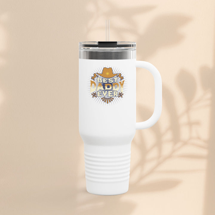 Best Dad Ever Insulated Travel Mug - 40oz Coffee Cup for Dad's Daily Adventures