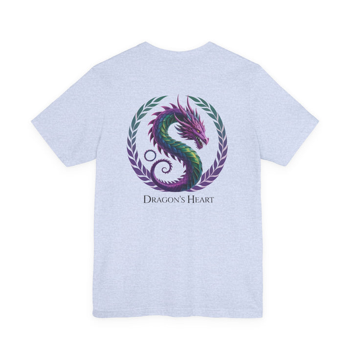Mythical Dragon's Heart Unisex Tee, Fantasy Shirt, Gift for Gamers, Unique Dragon Design, Casual Wear, Dragon Lover's Apparel