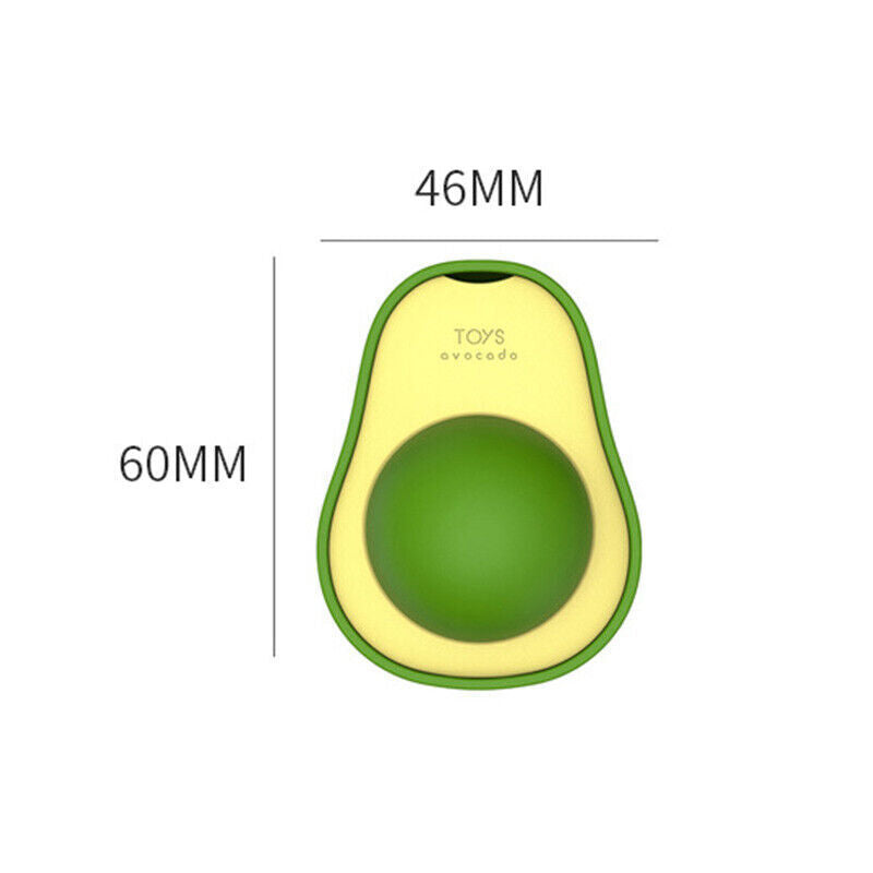 Cute Avocado Catnip and Silvervine Teeth-Cleaning Ball for Cats