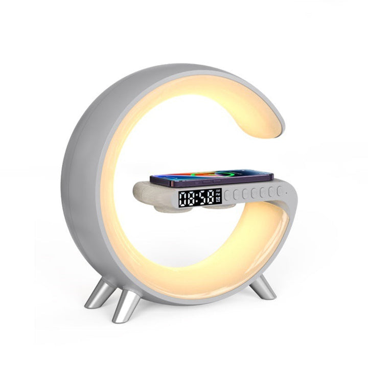 G-Shaped LED Wireless Charger Lamp | Bluetooth Speaker Alarm Clock