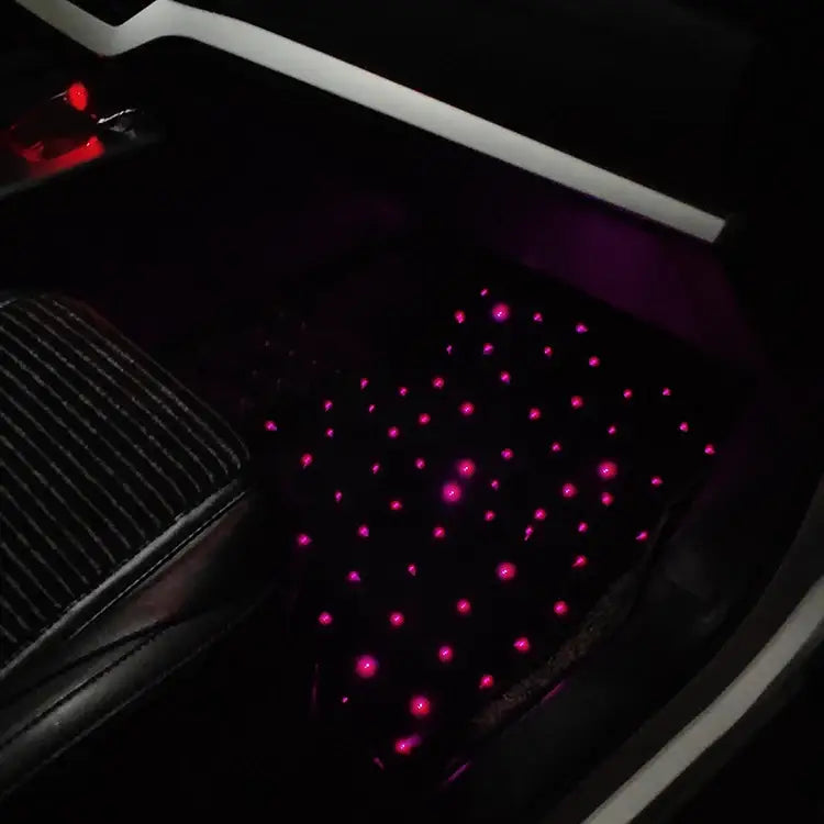 Starlight Fiber Optic Car Floor Mats | LED Galaxy Floor Mat Set