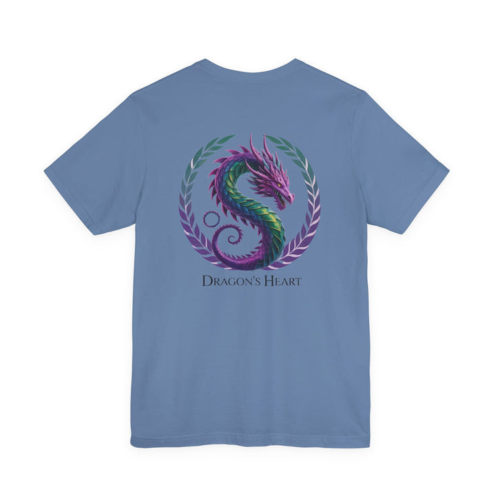 Mythical Dragon's Heart Unisex Tee, Fantasy Shirt, Gift for Gamers, Unique Dragon Design, Casual Wear, Dragon Lover's Apparel