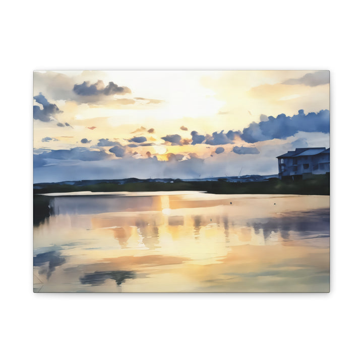 Serene Sunset Landscape Canvas Wall Art