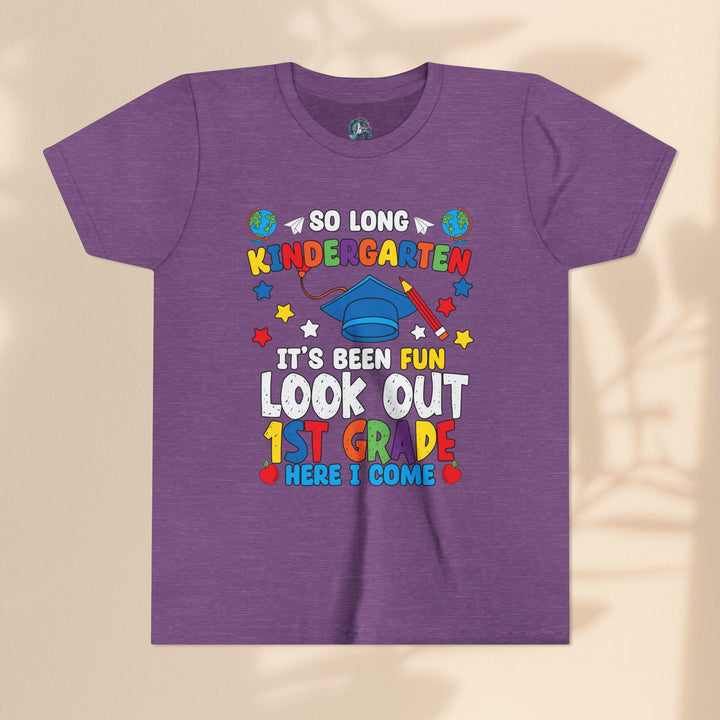 Look Out First Grade Here I Come T-Shirt - Graduation Celebration Tee, Kindergarten to 1st Grade Transition T-Shirt,