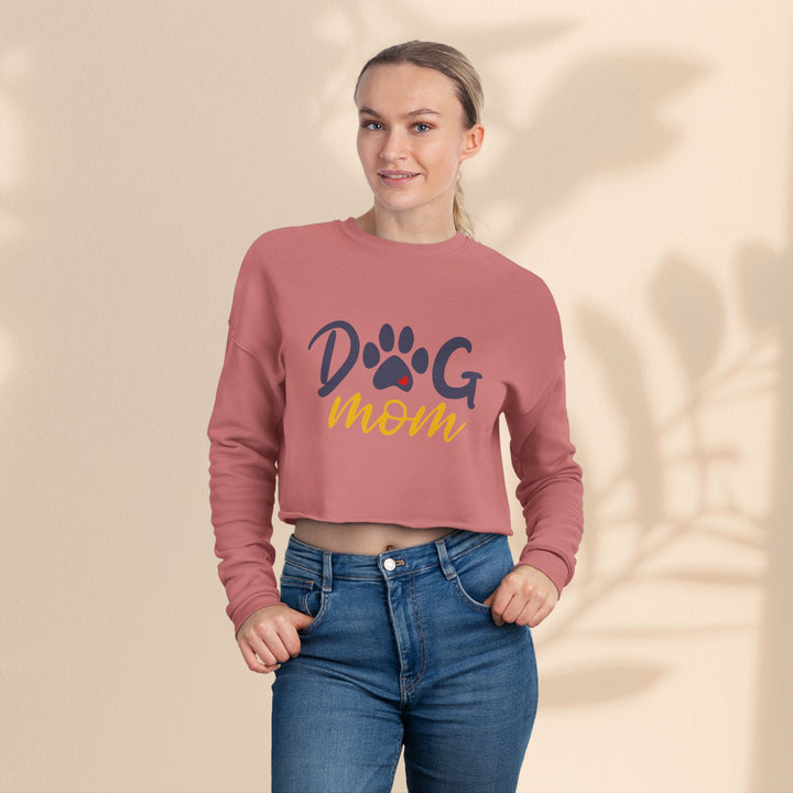 Dog Mom Cropped Sweatshirt - Perfect Gift for Dog Lovers