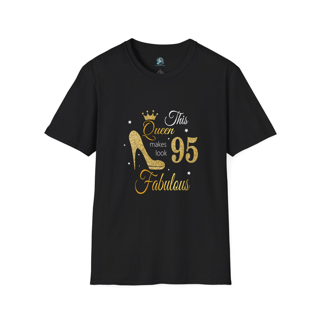 95 year old Fabulous Queen T-Shirt, Stylish Graphic Tee, Birthday Gift, Fashion Top, Statement Shirt