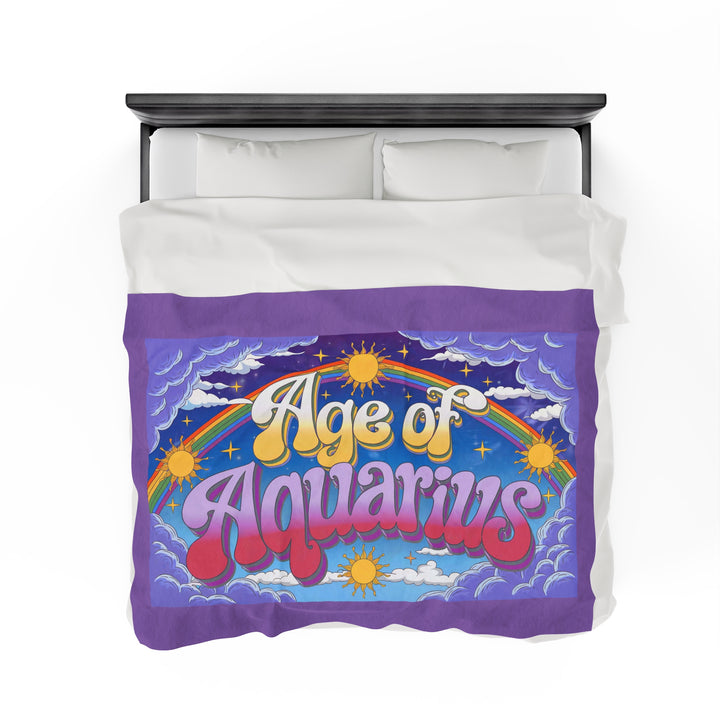 Velveteen Plush Blanket - Age of Aquarius