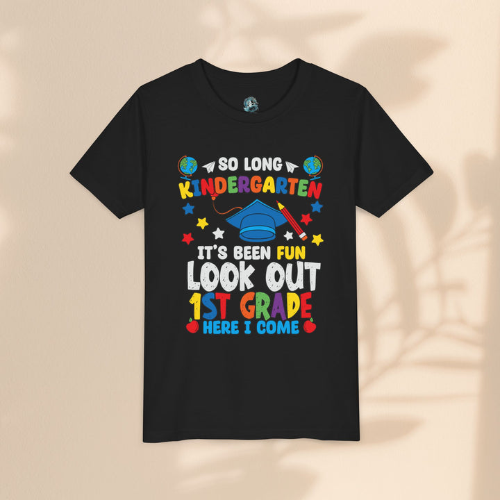Look Out First Grade Here I Come T-Shirt - Graduation Celebration Tee, Kindergarten to 1st Grade Transition T-Shirt,