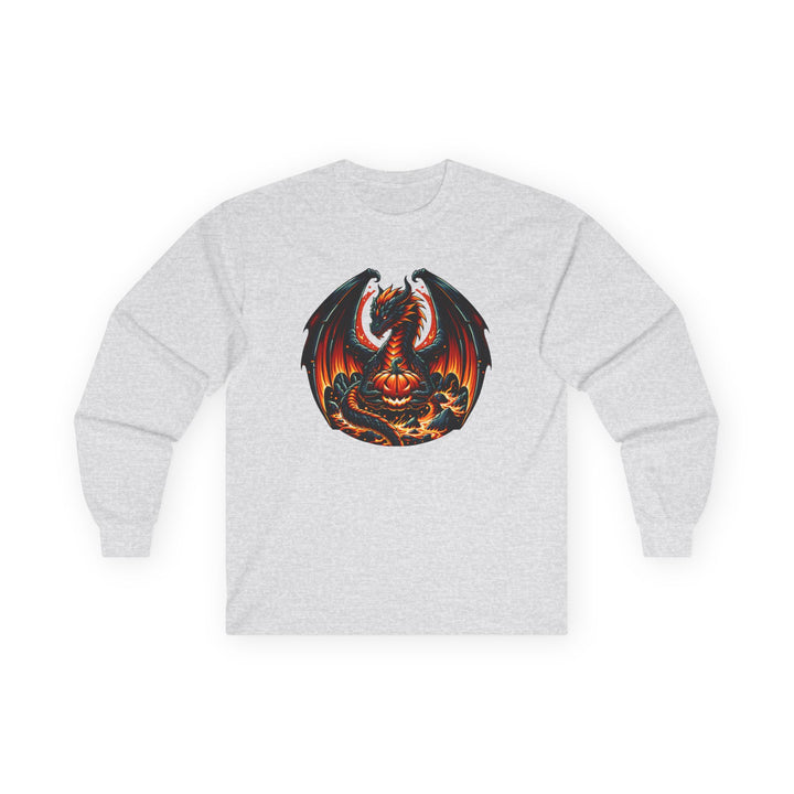Dragon Emblem Unisex Long Sleeve Tee, Casual Streetwear, Gift for Fantasy Lovers, Halloween Apparel, Geek Culture Shirt, Cozy Graphic Tee